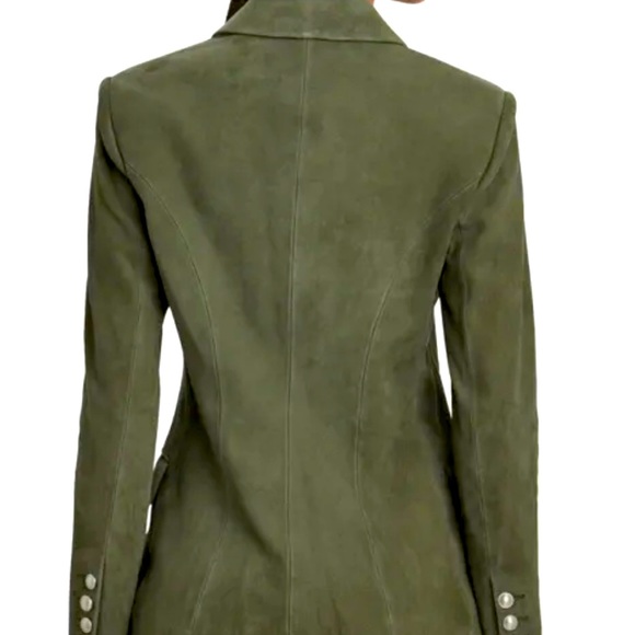 L’agence suede jacket Small 2 green stunning!!! - Picture 2 of 8